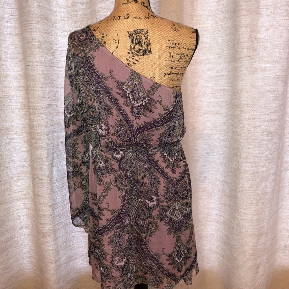 PURPLE PAISLEY PRINT TOP - Picture 4 of 5